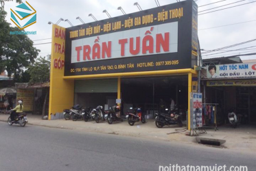Thiết kế thi công kệ trưng bày siêu thị điện máy Trần Tuấn ở Bình Tân